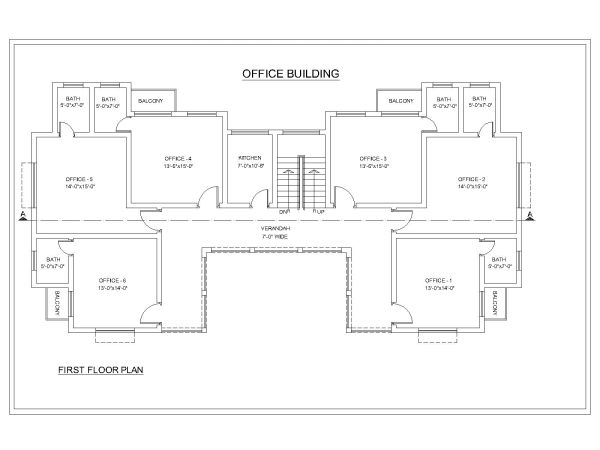 Industrial Office Building First Floor Plan2-2 – CAD Block – DWG AutoCAD Editable Drawing (Free Download)