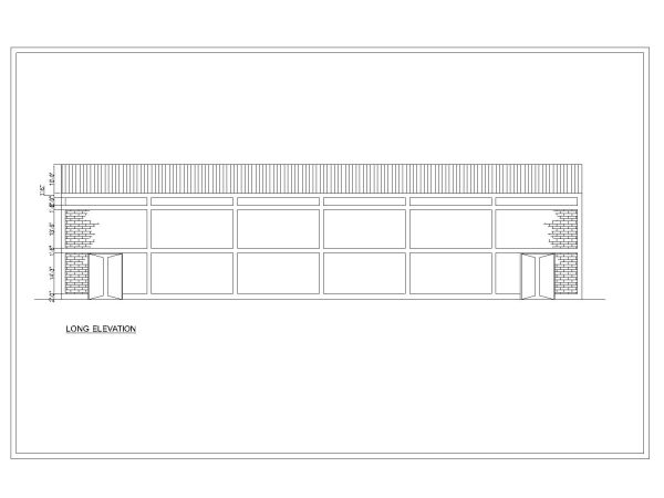 Industrial Production Hall Elevation-B – CAD Block – DWG AutoCAD Editable Drawing (Free Download)
