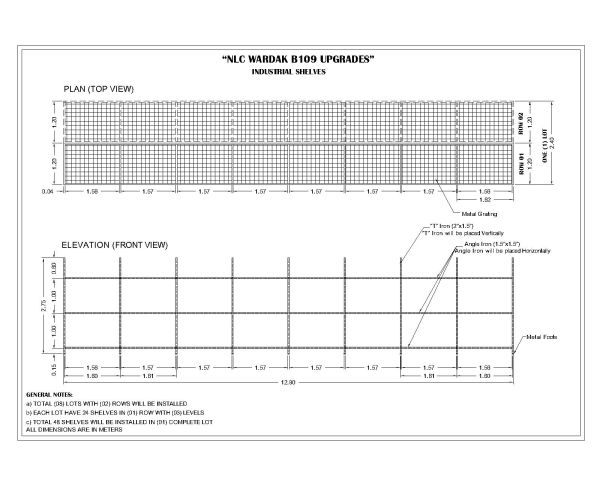 Free AutoCAD Drawings of Industrial Shelevs Plan & Elevation”
