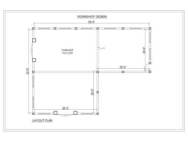 Industrial Workshop Design Layout plan – CAD Block – DWG AutoCAD Editable Drawing (Free Download)