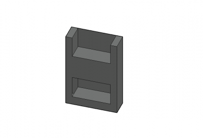 large simple design ingle 3d model .dwg format