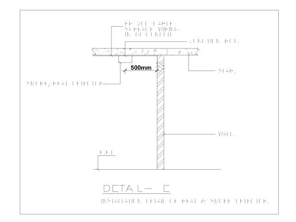 Installation of Heat & Smoke Detector TYPE 1 CAD Block – DWG AutoCAD Editable Drawing (Free Download)