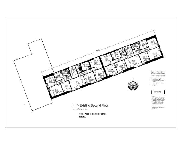 Free AutoCAD 2D editable Drawing of Duplex Apartments New Existing and Proposed 5th Floor Plan- 7