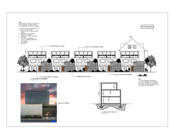 Free AutoCAD 2D editable Drawing of Duplex Apartments New Existing And Proposed Elevation_1