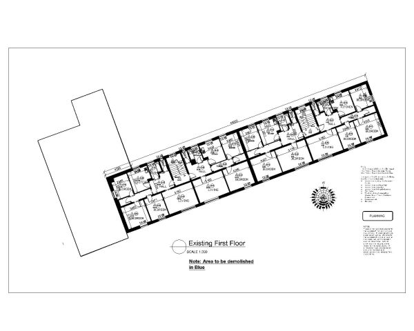 Free AutoCAD 2D editable Drawing of Duplex Apartments New Existing and Proposed FF Plan- 3