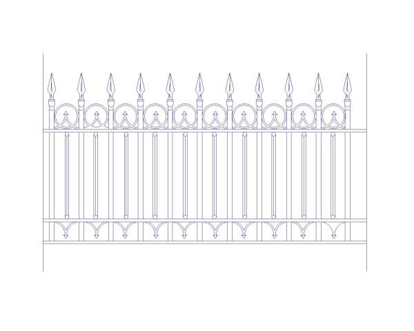 Free AutoCAD 2D Editable Drawings for CNC Designs for Grills & Railings -17