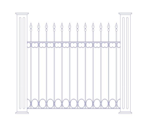 Free AutoCAD 2D Editable Drawings for CNC Designs for Grills & Railings -22