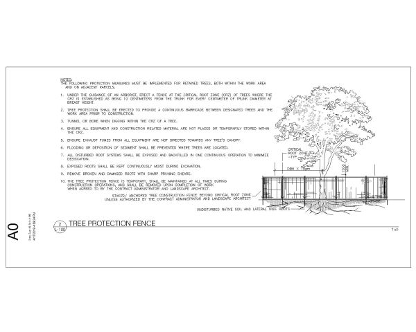 Free AutoCAD 2D Editable Drawings for Island Plaza Tree Protection fence_ 2