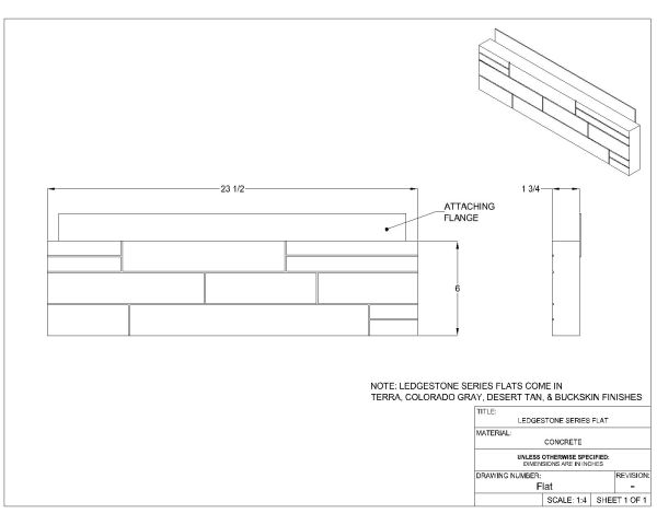 Isometric Detailed View of Ledgestone Series Flat CAD Block – DWG AutoCAD Editable Drawing (Free Download)