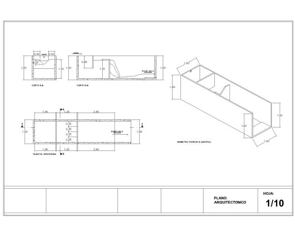 Free AutoCAD 2D Editable Drawings for ISOMETRIC VIEW OF A LANDFILL