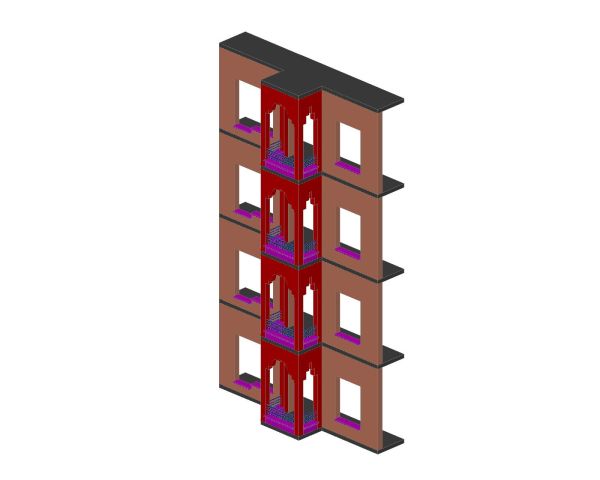Isometric Views of Balconies & Parapet Walls-4 CAD Block – DWG AutoCAD Editable Drawing (Free Download)
