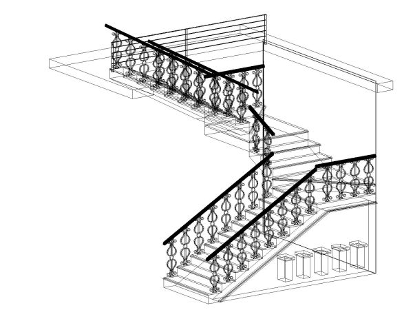 Isometric Views of Sprial Stairs Design- 2 CAD Block – DWG AutoCAD Editable Drawing (Free Download)