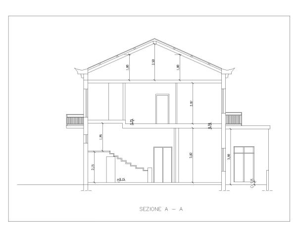 Italy House Design Cross Section-AA CAD Block – DWG AutoCAD Editable Drawing (Free Download)