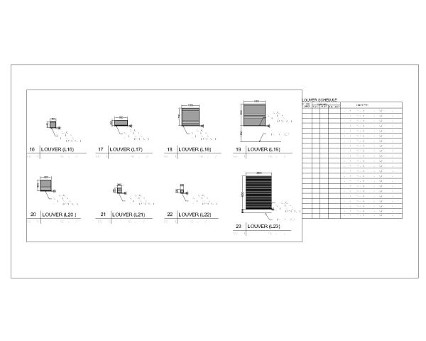Joineries schedule for Door & Window-5 DWG AutoCAD Editable Drawing (Free Download)