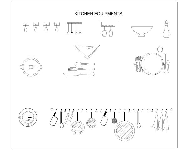 Free AutoCAD 2D Editable Drawings for Kitchen Equipments - 6