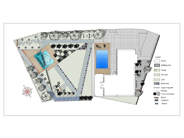 Landscape House Design type-10 CAD Block – DWG AutoCAD Editable Drawing (Free Download)