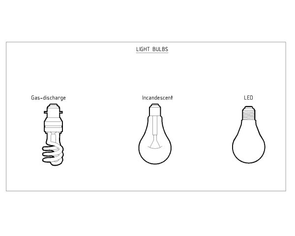 Light Bulb-001 CAD Block DWG AutoCAD Editable Drawing (Free Download)