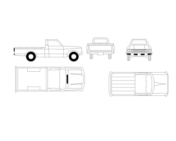 Free AutoCAD 2D Editable Drawings for Light & heavy Transportation Verhicles - 9