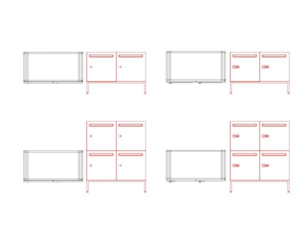 Lockers in SS-Steel & Metal-2 CAD Block DWG AutoCAD Editable Drawing (Free Download)