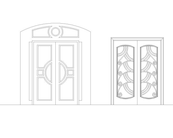 Main Entrance Doors-3 CAD Block DWG AutoCAD Editable Drawing (Free Download)