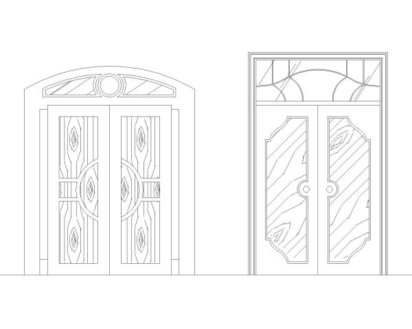 Main Entrance Doors-4 CAD Block DWG AutoCAD Editable Drawing (Free Download)