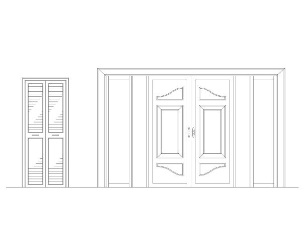 Main Entrance Doors-7 CAD Block DWG AutoCAD Editable Drawing (Free Download)