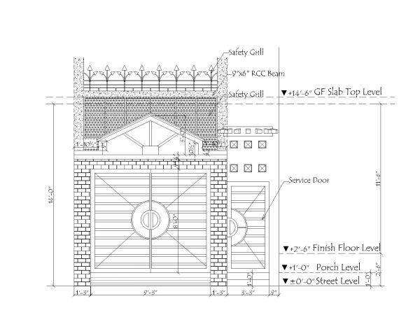 Main Entrance Metal Door with Safety Grill-4 CAD Block DWG AutoCAD Editable Drawing (Free Download)