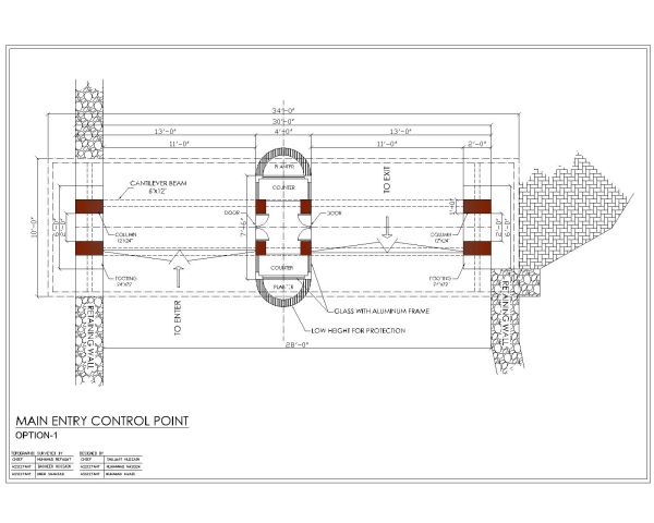 MAIN ENTRY CONTROL POINT-OP-01 CAD Block DWG AutoCAD Editable Drawing (Free Download)