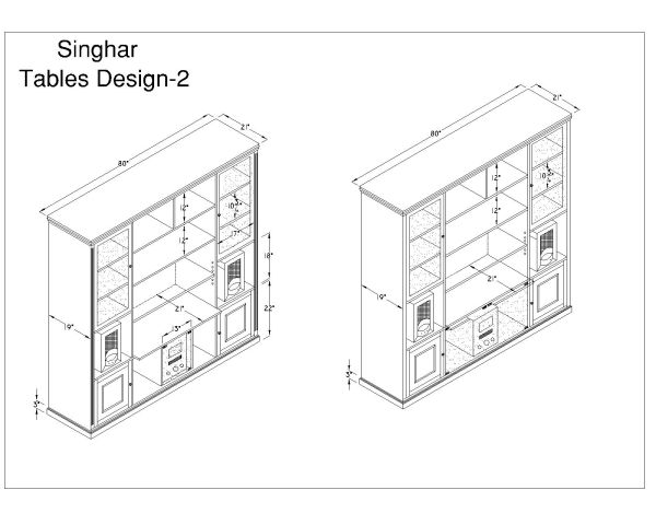 Makeup & Dressing table-1 CAD Block. Free DWG AutoCAD drawing available to download