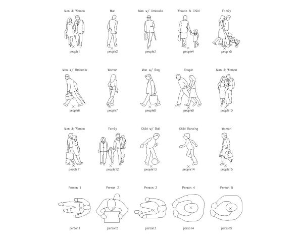 MAN & WOMEN SYMBOL CAD Block DWG AutoCAD Editable Drawing (Free Download)