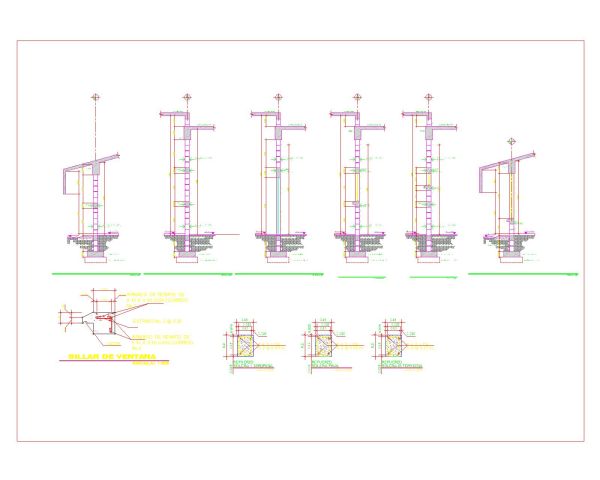 Masonry Wall Section for Parapet Construction-2 CAD Block DWG AutoCAD Editable Drawing (Free Download)