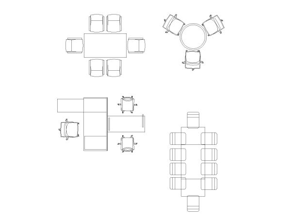 Meeting Room Furniture for Office-4 CAD Block DWG AutoCAD Editable Drawing (Free Download)