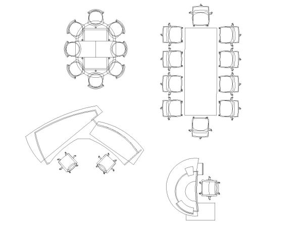 Meeting Room Furniture for Office-7 CAD Block DWG AutoCAD Editable Drawing (Free Download)