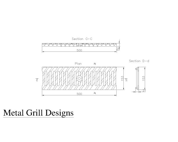 Free AutoCAD 2D Editable Drawings for Metal Grill Design for Fabrication - 11