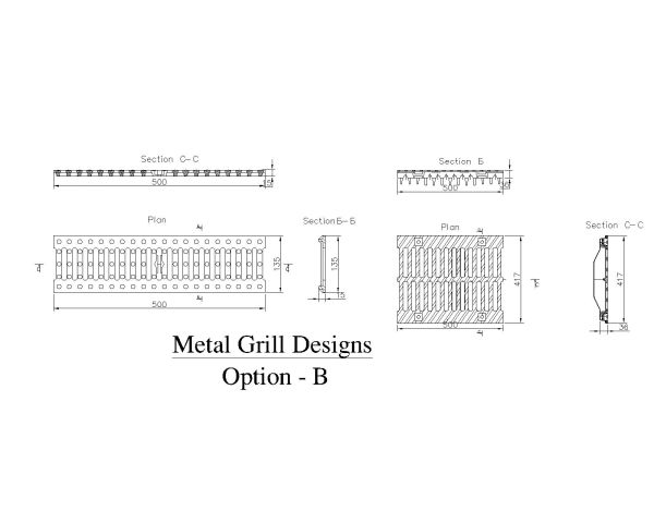 Free AutoCAD 2D Editable Drawings for Metal Grill Design for Fabrication - 2