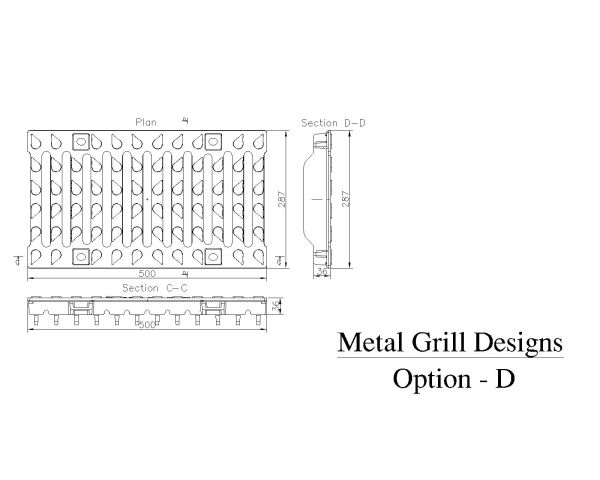 Free AutoCAD 2D Editable Drawings for Metal Grill Design Option - A1