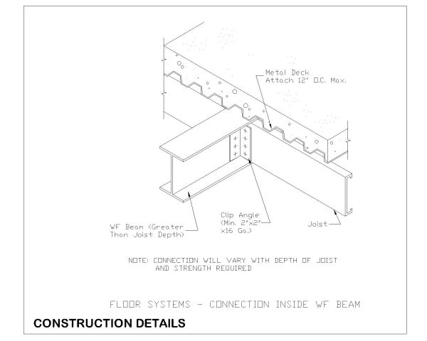 Free AutoCAD Isometric Drawings for Metal Roof Girder System Construction Details - 47