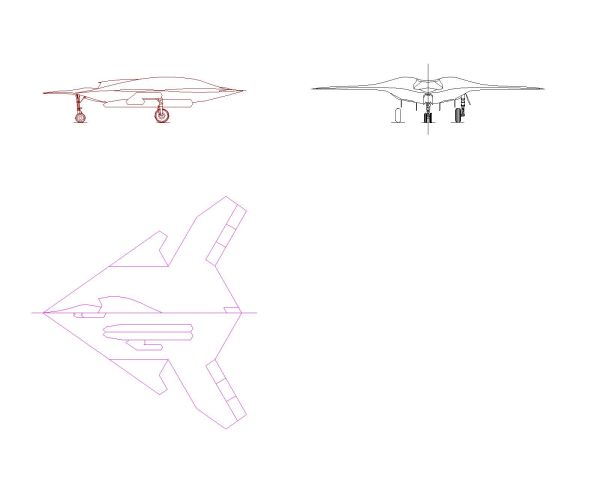 Military Aircraft Drawings-5 CAD Block DWG AutoCAD Editable Drawing (Free Download)