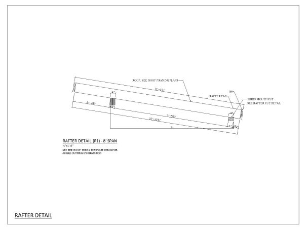 Modern Wood Shed Rafter Details-3 CAD Block DWG AutoCAD Editable Drawing (Free Download)