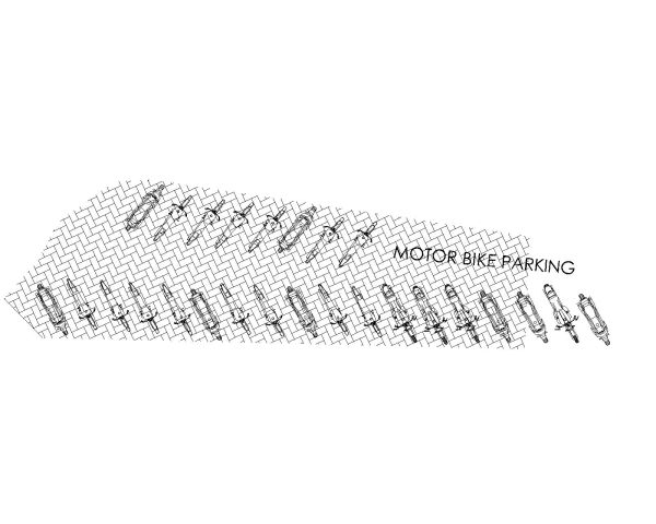 Motor Bike Parkings Plan CAD Block DWG AutoCAD Editable Drawing (Free Download)