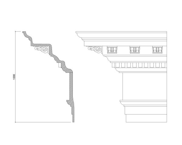 Mould design-1 for builing exterior CAD Block DWG AutoCAD Editable Drawing (Free Download)