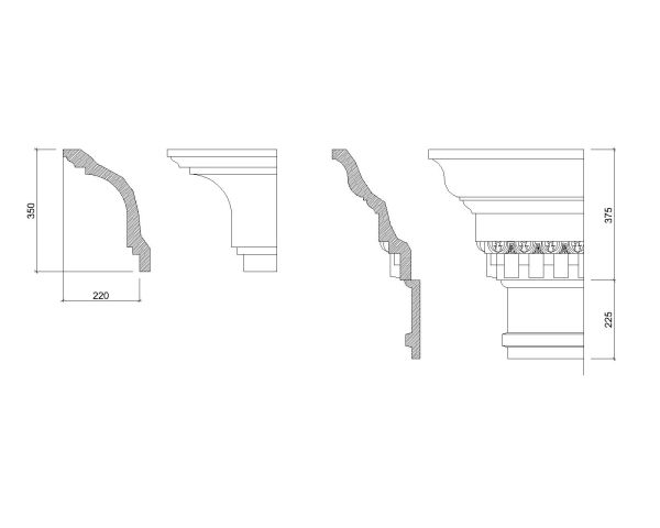Mould design-4 for builing exterior CAD Block DWG AutoCAD Editable Drawing (Free Download)