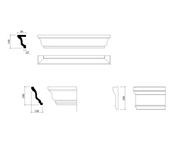 Mould design-8 for builing exterior CAD Block DWG AutoCAD Editable Drawing (Free Download)