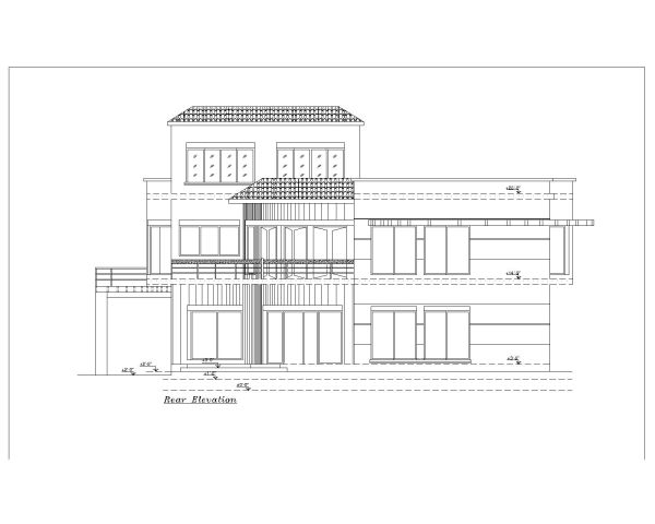 Multi-Story Residential Building & Villas 2D Elevation-21 Architectural drawings. CAD block in DWG format free download.