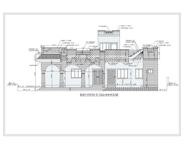 Multi-Story Residential Building & Villas 2D Elevation-23 Architectural drawings. CAD block in DWG format free download.
