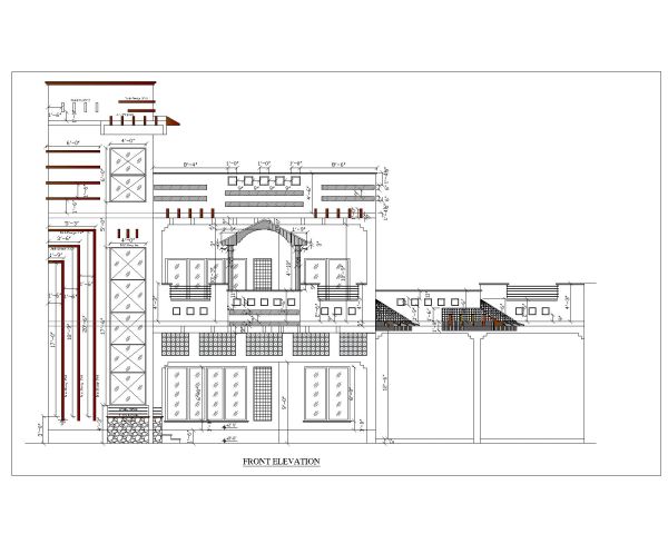 Multi-Story Residential Building & Villas 2D Elevation-27 Architectural drawings. CAD block in DWG format free download.