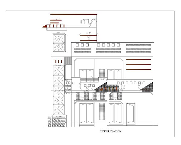 Multi-Story Residential Building & Villas 2D Elevation-28 Architectural drawings. CAD block in DWG format free download.