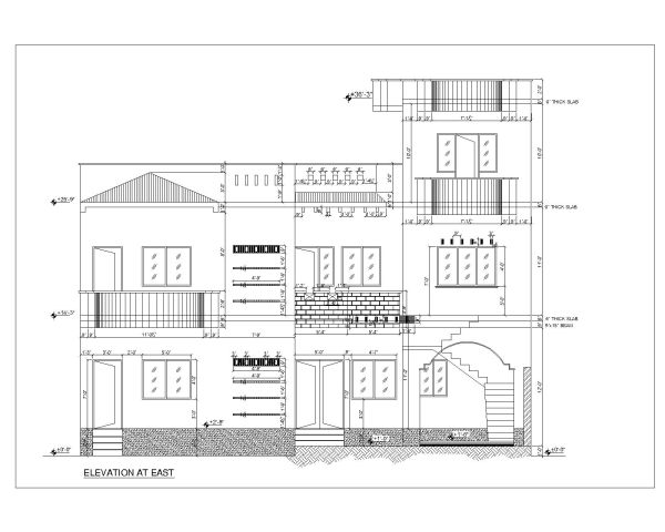 Multi-Story Residential Building & Villas 2D Elevation-29 Architectural drawings. CAD block in DWG format free download.