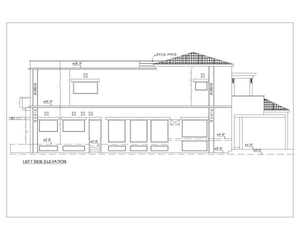 Multi-Story Residential Building & Villas 2D Elevation-32 Architectural drawings. CAD block in DWG format free download.