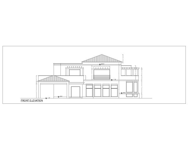 Multi-Story Residential Building & Villas 2D Elevation-49 Architectural drawings. CAD block in DWG format free download.